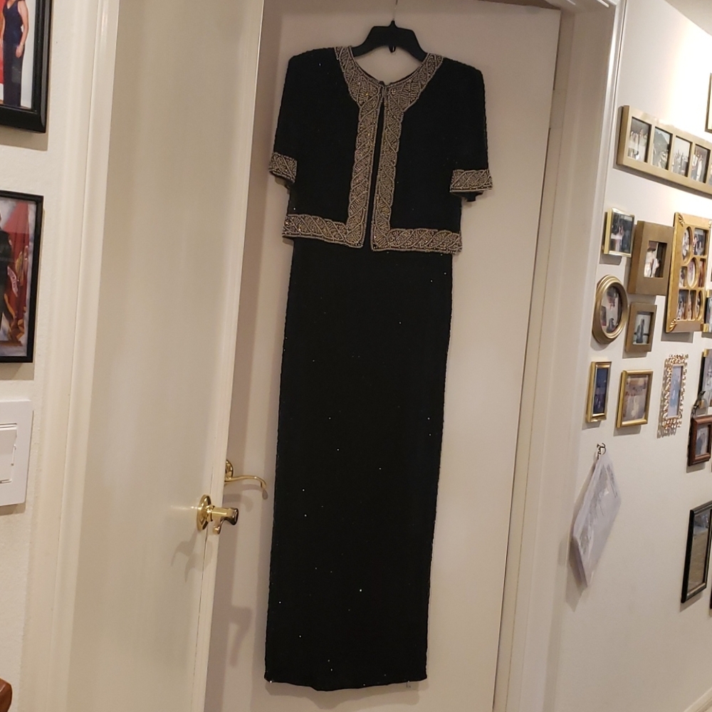 Beaded gown by Lawrence Kazar  size M